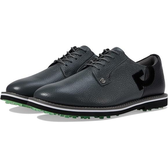 GFORE Mens Gallivanter Golf Sneakers US 12.5 EU 45.5 Grey Pebbled Leather EUC - Picture 1 of 14
